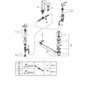 Смеситель для раковины GROHE Plus на 3 отверстия, M-size, хром (20301003) Смеситель для раковины GROHE Plus на 3 отверстия, M-size, хром (20301003)