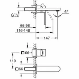 Внешняя часть смесителя для раковины GROHE Plus, M-Size, хром (29303003) Внешняя часть смесителя для раковины GROHE Plus, M-Size, хром (29303003)