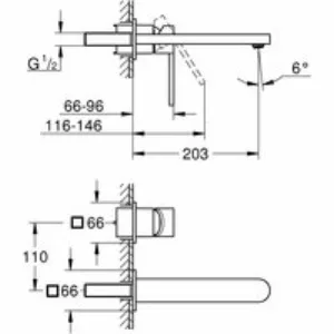 Внешняя часть смесителя для раковины GROHE Plus, L-Size, хром (29306003) Внешняя часть смесителя для раковины GROHE Plus, L-Size, хром (29306003)