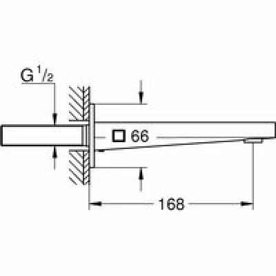 Излив для ванны GROHE Plus, хром (13404003) Излив для ванны GROHE Plus, хром (13404003)