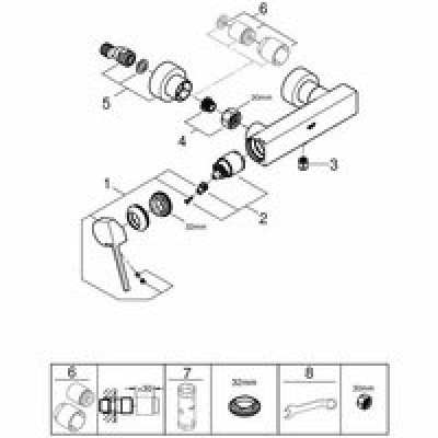 Смеситель для душа GROHE Plus, хром (33577003) Смеситель для душа GROHE Plus, хром (33577003)