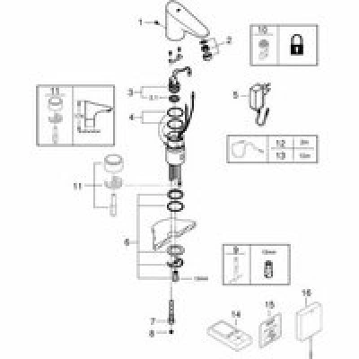 Кран для раковины GROHE Europlus E инфракрасный, без функции смешивания, хром (36016001) Кран для раковины GROHE Europlus E инфракрасный, без функции смешивания, хром (36016001)