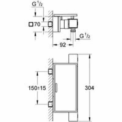 Термостат для душа GROHE Grohtherm Cube, хром (34491000) Термостат для душа GROHE Grohtherm Cube, хром (34491000)