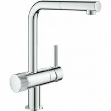 Смеситель для кухонной мойки GROHE Blue Pure Minta, с функцией фильтрации, без фильтра в комплекте, хром (31721000)