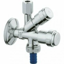 Вентиль угловой GROHE комбинированный 3/8x3/8″ для подключения смесителей, хром (41070000)