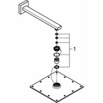 Верхний душ с душевым кронштейном 286 мм, 1 режим струи, GROHE Rainshower Allure 230, хром, (26054000) Верхний душ с душевым кронштейном 286 мм, 1 режим струи, GROHE Rainshower Allure 230, хром, (26054000)