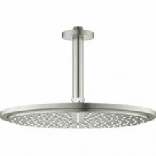 Верхний душ GROHE Rainshower Cosmopolitan 310, 8 л/мин, 1 режим, 142 мм, суперсталь (26067DC0)