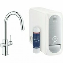 Смеситель для кухонной мойки GROHE Blue Home с системой фильтрации, охлаждения и газирования воды, хром (31606000)