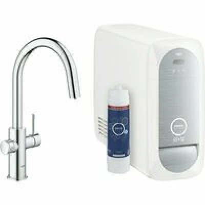 Смеситель для кухонной мойки GROHE Blue Home с системой фильтрации, охлаждения и газирования воды, хром (31606000) Смеситель для кухонной мойки GROHE Blue Home с системой фильтрации, охлаждения и газирования воды, хром (31606000)