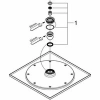 Верхний душ GROHE Rainshower F-series 10, 1 режим, хром (27271000) Верхний душ GROHE Rainshower F-series 10, 1 режим, хром (27271000)