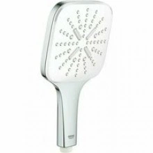 Ручной душ GROHE Rainshower SmartActive 130 Cube, 9,5 л/мин, 3 режима, хром/белый (26582LS0)
