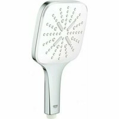 Ручной душ GROHE Rainshower SmartActive 130 Cube, 9,5 л/мин, 3 режима, хром/белый (26582LS0)