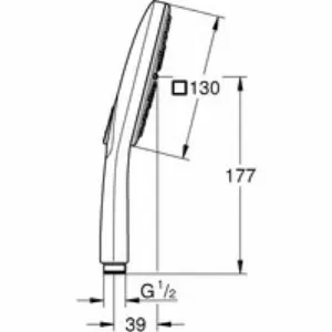 Ручной душ GROHE Rainshower SmartActive 130 Cube, 9,5 л/мин, 3 режима, хром/белый (26582LS0) Ручной душ GROHE Rainshower SmartActive 130 Cube, 9,5 л/мин, 3 режима, хром/белый (26582LS0)