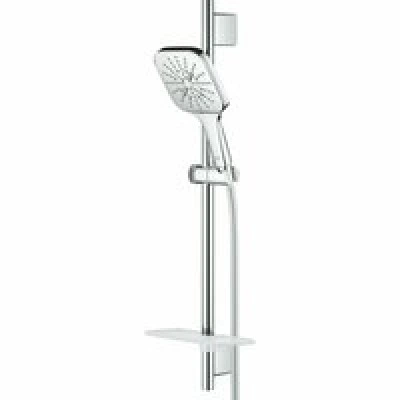 Душевой гарнитур GROHE Rainshower SmartActive 130 Cube с мыльницей, 3 режима струи, душевая штанга 600 мм, 9,5 л/мин, хром (26584000) Душевой гарнитур GROHE Rainshower SmartActive 130 Cube с мыльницей, 3 режима струи, душевая штанга 600 мм, 9,5 л/мин, хром (26584000)