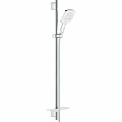 Душевой гарнитур GROHE Rainshower SmartActive 130 Cube с мыльницей, 3 режима струи, душевая штанга 900 мм, 12 л/мин, белая луна (26586LS0) Душевой гарнитур GROHE Rainshower SmartActive 130 Cube с мыльницей, 3 режима струи, душевая штанга 900 мм, 12 л/мин, белая луна (26586LS0)