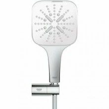 Душевой набор GROHE Rainshower SmartActive 130 Cube, 3 режима, 1500 мм, 9,5 л/мин, белая луна (26588LS0)