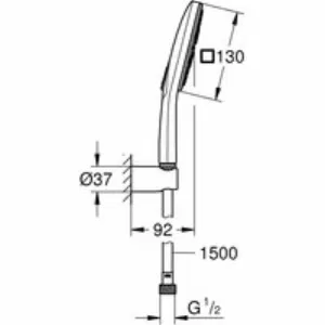 Душевой набор GROHE Rainshower SmartActive 130 Cube, 3 режима, 1500 мм, 9,5 л/мин, хром (26589000) Душевой набор GROHE Rainshower SmartActive 130 Cube, 3 режима, 1500 мм, 9,5 л/мин, хром (26589000)