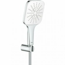 Душевой набор GROHE Rainshower SmartActive 130 Cube, 3 режима, 1500 мм, 9,5 л/мин, белая луна (26589LS0)