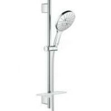 Душевой гарнитур GROHE Rainshower SmartActive 150 с мыльницей, 3 режима струи, душевая штанга 600 мм, 12 л/мин, хром (26591000)