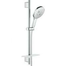 Душевой гарнитур GROHE Rainshower SmartActive 150 с мыльницей, 3 режима струи, душевая штанга 600 мм, 9,5 л/мин, хром (26592000)