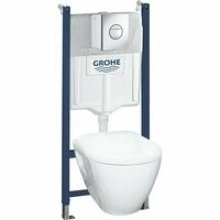 Комплект инсталляции GROHE Solido с подвесным унитазом Serel и панелью смыва Nova Cosmopolitan, хром (38973000)