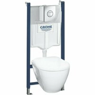 Комплект инсталляции GROHE Solido с подвесным унитазом Serel и панелью смыва Nova Cosmopolitan, хром (38973000)