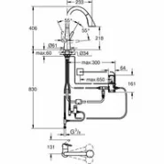 Смеситель для кухни GROHE Zedra Touch сенсорный с вытяжным душем 3jet, хром (30219002)