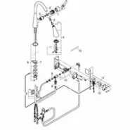Смеситель для кухни GROHE Zedra Touch сенсорный с вытяжным душем 3jet, хром (30219002)