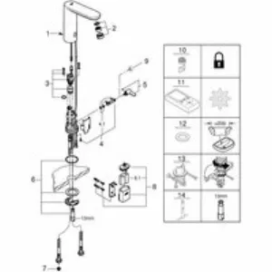 Смеситель для раковины GROHE Eurosmart Cosmopolitan E инфракрасный, L-size, хром (36422000) Смеситель для раковины GROHE Eurosmart Cosmopolitan E инфракрасный, L-size, хром (36422000)