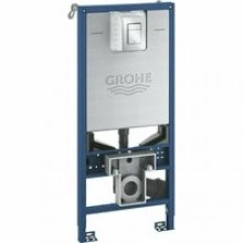 Комплект инсталляции для унитаза, GROHE Rapid SLX 3 в 1, с панелью смыва Skate Cosmopolitan S, хром (39603000)