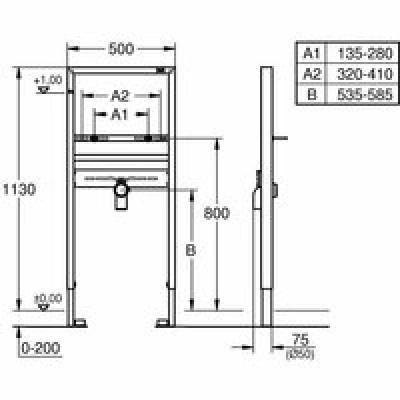Система инсталляции для раковины GROHE Rapid SL (1,13 м) (38557001) Система инсталляции для раковины GROHE Rapid SL (1,13 м) (38557001)