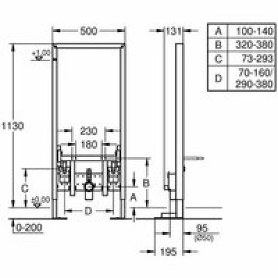 Система инсталляции для биде GROHE Rapid SL (38581001) Система инсталляции для биде GROHE Rapid SL (38581001)
