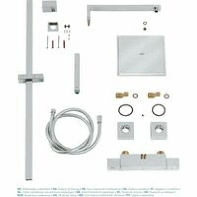Душевая система GROHE Euphoria Cube System 230 с термостатом для душа, хром (26087000) Душевая система GROHE Euphoria Cube System 230 с термостатом для душа, хром (26087000)