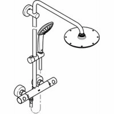 Душевая система GROHE Euphoria 210 с термостатом для душа, хром (27964000) Душевая система GROHE Euphoria 210 с термостатом для душа, хром (27964000)