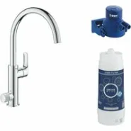 Смеситель для кухонной мойки GROHE Blue Pure Eurosmart с функцией фильтрации, с фильтром в комплекте, хром (119708)