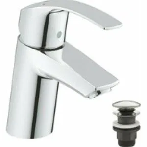 Смеситель для раковины GROHE Eurosmart с нажимным донным клапаном S-Size, хром (23922002) Смеситель для раковины GROHE Eurosmart с нажимным донным клапаном S-Size, хром (23922002)
