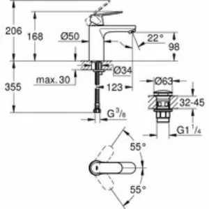 Смеситель для раковины GROHE Eurosmart Cosmopolitan, M-size, хром (23926000) Смеситель для раковины GROHE Eurosmart Cosmopolitan, M-size, хром (23926000)