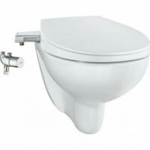 Унитаз GROHE Bau Ceramic подвесной, с сиденьем-биде и термостатом Grohtherm Micro, альпин-белый (39652SH0)