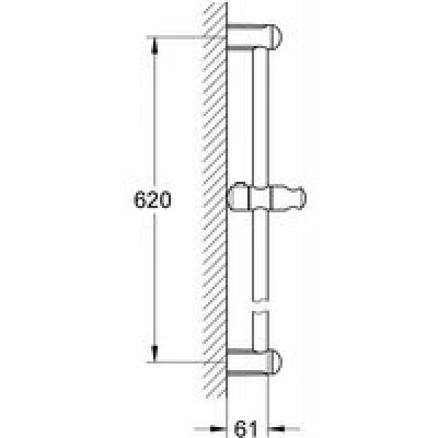 Душевая штанга GROHE Tempesta Classic 600 мм, хром (27523000) Душевая штанга GROHE Tempesta Classic 600 мм, хром (27523000)