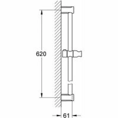 Душевая штанга GROHE Tempesta Cosmopolitan 600 мм, хром (27521000) Душевая штанга GROHE Tempesta Cosmopolitan 600 мм, хром (27521000)