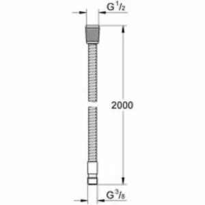 Душевой шланг GROHE 2000 мм, для бортика ванны, хром (28158000) Душевой шланг GROHE 2000 мм, для бортика ванны, хром (28158000)
