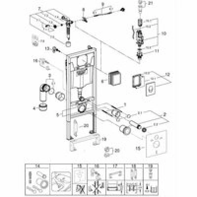 Комплект инсталляции для унитаза GROHE Rapid SL 3 в 1 с панелью смыва Skate Air, альпин-белый (38722001) Комплект инсталляции для унитаза GROHE Rapid SL 3 в 1 с панелью смыва Skate Air, альпин-белый (38722001)