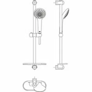 Душевой гарнитур GROHE Euphoria 110 Massage с мыльницей, 3 режима струи, душевая штанга 600 мм, 16,6 л/мин, хром (27231001) Душевой гарнитур GROHE Euphoria 110 Massage с мыльницей, 3 режима струи, душевая штанга 600 мм, 16,6 л/мин, хром (27231001)