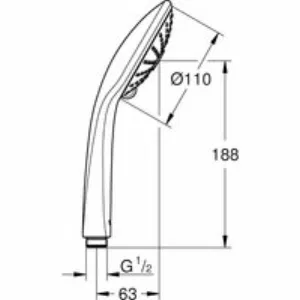 Ручной душ GROHE Euphoria, 3 режима, хром (27239000) Ручной душ GROHE Euphoria, 3 режима, хром (27239000)