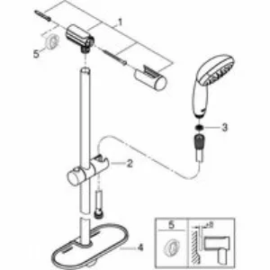 Душевой гарнитур GROHE Tempesta 100 с мыльницей, 2 режима струи, душевая штанга 600 мм, 5,7 л/мин, хром/серый (27926000) Душевой гарнитур GROHE Tempesta 100 с мыльницей, 2 режима струи, душевая штанга 600 мм, 5,7 л/мин, хром/серый (27926000)