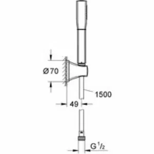 Душевой набор GROHE Rainshower Grandera, 1 режим, 1500 мм, 7,6 л/мин, хром/золото (27993IG0) Душевой набор GROHE Rainshower Grandera, 1 режим, 1500 мм, 7,6 л/мин, хром/золото (27993IG0)