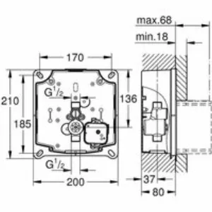 Комплект монтажа для панелей смыва Tectron GROHE Rapido U (37338000) Комплект монтажа для панелей смыва Tectron GROHE Rapido U (37338000)