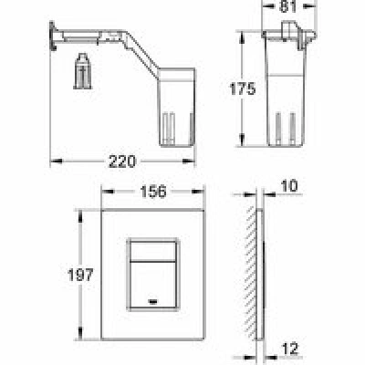 Панель смыва для унитаза GROHE Skate Cosmopolitan, 3 режима, хром (38805000) Панель смыва для унитаза GROHE Skate Cosmopolitan, 3 режима, хром (38805000)