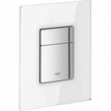 Панель смыва для унитаза GROHE Skate Cosmopolitan Glass, 3 режима, белая луна (38845LS0)