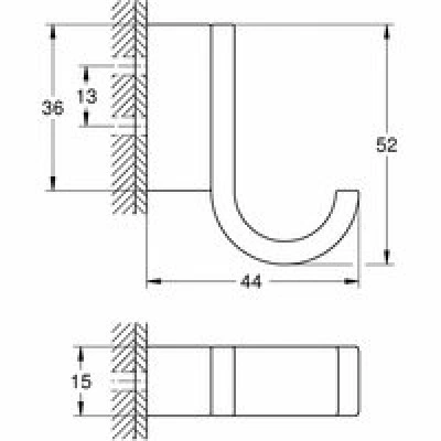 Крючок GROHE Selection, хром (41039000) Крючок GROHE Selection, хром (41039000)